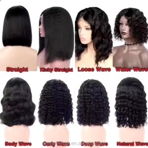 curly body wave black women 40 inch brazilian glueless full swiss bob wigs braided 13x6 hd wigs human hair lace front - Image 7
