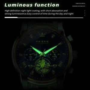 OLEVS 2856 Custom Logo Waterproof Quartz Watch Chronograph Luminous Multifunction Men Watches Fashion Wristwatch For Man - Image 4