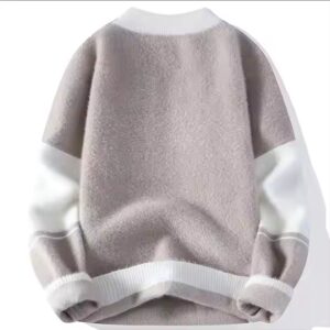 Autumn and Winter Sweater Jumpers Mens Crew Neck Knitted Pullover Soft Warm Custom Sweater Tops for Male - Image 3