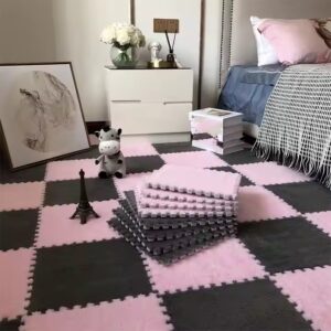 Interlocking Floor Mats Tiles Eva Puzzle Hairy Rug - Image 2