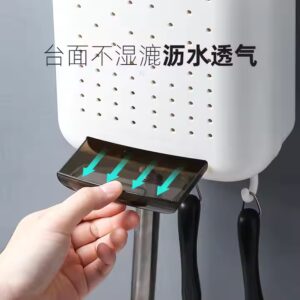 Household Chopstick Basket With Cover For Dust-proof Kitchen Shelving Chopsticks Fork Spoon Wall-mounted Tableware Storage Box - Image 5