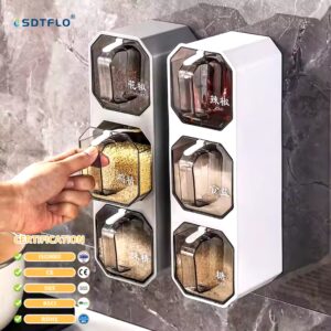 Kitchen Containers Seasoning Box Salt Sugar Spice Pepper Jar Sticker Plastic Seasoning Spice Jar Box - Image 5