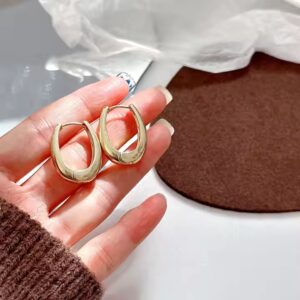 Small Circle Hoop Earrings Simple 14k - Image 5