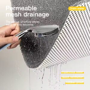 Quick-Drying Non-Slip Eco-Friendly PVC Coil Shower Mat for Bathtub Cushioned Loofah-Permeable Water Bath Mat Rectangle Shape - Image 3