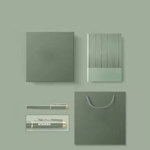 Notebook Planner executive corporate business Stationary gift Diary Custom office A5 With pen Gift box set - Image 4