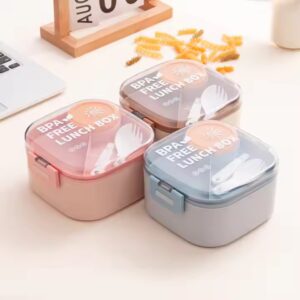 Stainless Steel Square Lunch Box For Children And Fruit Box For Students - Image 6