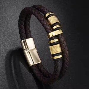 Wholesale hot selling Men's Jewelry leather bracelet woven bracelet Men's bracelet gift Pulsera para hombres - Image 6