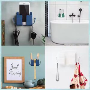 Wall Mounted Mobile Phone Holder with Self Adhesive for Bathroom Bedroom Kitchen Charger Stand Remote Control Storage Box - Image 4