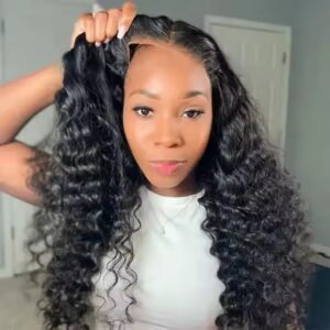 Human Hair Wig Natural HD Glueless Transparent Lace Water Wave Quick & Easy Glueless With Breathable Air Wigs - Image 5
