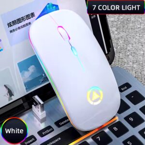 New Rechargeable Computer Usb Gaming Mouse Custom Logo Wireless Silent LED Colorful Lights wireless mouse - Image 4