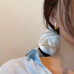 New Square Design Hoop Earrings for Women - Image 2