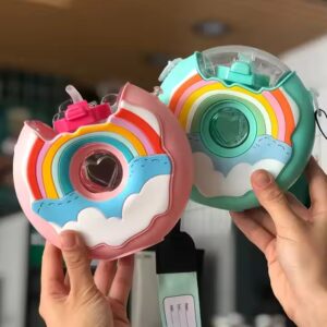 Donut Kids Straw Mug Portable Cute Water Bottle - Image 2