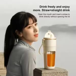 Portable Blender and Mixer 10 Blades Batidora Licuadora Portatil USB Rechargeable Fresh Juicer Bottle With Straw - Image 7