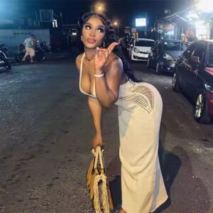 Women Hollow Out Dress Sexy V Neck Backless Sweater Dress - Image 2