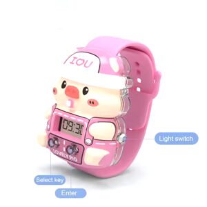 Kids Sports Watch Toys Cartoon Piggy Cute Children Digital Watches Colorful Lights Electronic Watch Boys Girls Christmas Gifts - Image 3