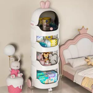 Household Cartoon Snack Cart Storage Shelves Living Room Bedroom Multi-layer Debris Storage Rack - Image 4