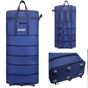Folding Luggage Bags Expandable Rolling Duffle Pack - Image 3