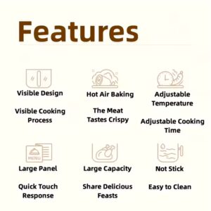 12L Smart Digital Household Electric Air Fryer Clamshell LCD Display Air Fryer - Image 7