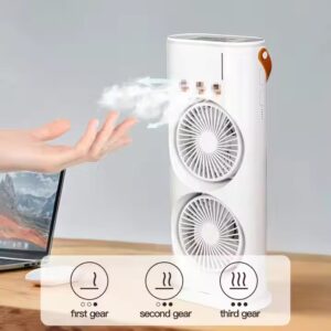 3 In 1 Double Head Spray Desktop Fan - Image 5