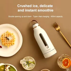 Portable Mini Blender Rechargeable Mixer Fresh Fruit Juicer Multifunction Electric Blender Cup 400ml Shakes Smoothie Maker - Image 7