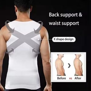 Hot Sale Men's Slimming Body Shapewear Corset Fitness Compression Tank Top Mens Body Shaper Vest - Image 5