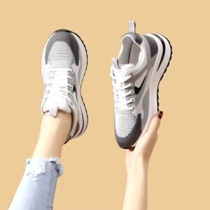 Sneakers Fly Weaving Casual Shoes For Women Breathable Casual Shoes Light Casual Outdoor Soft Sole Sports Running Sneakers - Image 3