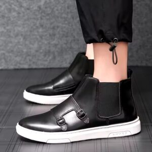 New Fashion Men's Chelsea Boots Comfortable Simple Men's Large Size Leather Boots - Image 5
