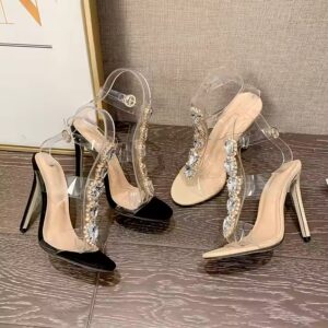 PVC Patchwork High Heels Elegant Sexy Ladies Shoes - Image 5