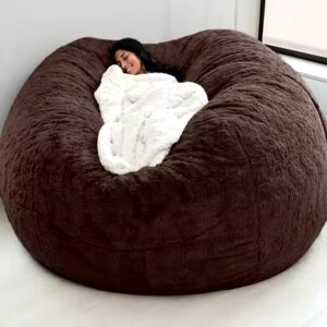 Extra Large Bean Bag Cover 7Ft Foam Filled Living Room Sofa Faux Fur Giant Sofa Bed Bean Bag Chair - Image 4