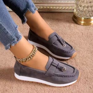 New style women causal slip on 3 cm for flat walking lady shoes - Image 3