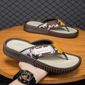 Navy Thick Platform Non-Slip Fashion Eva Flip Flop - Image 4