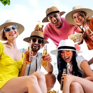 Large Size 56-58cm New Natural Panama Straw Hat Summer Men Women Wide Brim Beach UV Protection Fedora Sun Hat Wholesale (1 review) - Image 7