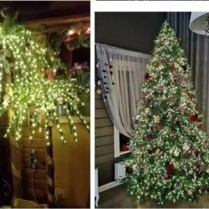 Green Copper Wire String Light Christmas Tree Decorative Lighting with Waterproof USB Plug and Battery Box for Holiday Layouts - Image 6