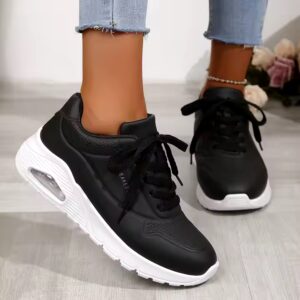 2023 new ladies air cushion running shoes solid color outdoor casual sneakers women - Image 6