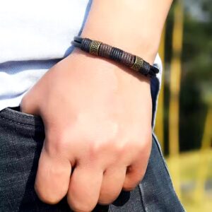 Wholesale fashion jewelry bracelet & bangle Alloy Accessories Genuine Leather Bracelets For Men - Image 3