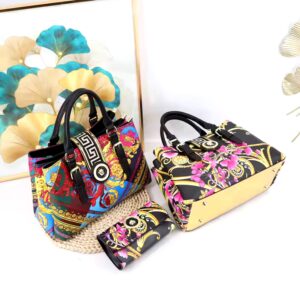 women handbags fashion purse and hand bag ladies quality PU leather female bag set of two casual tote bag 33 cm - Image 7