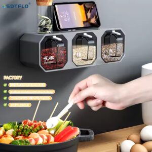 Kitchen Containers Seasoning Box Salt Sugar Spice Pepper Jar Sticker Plastic Seasoning Spice Jar Box - Image 4