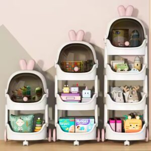 Household Cartoon Snack Cart Storage Shelves Living Room Bedroom Multi-layer Debris Storage Rack - Image 3