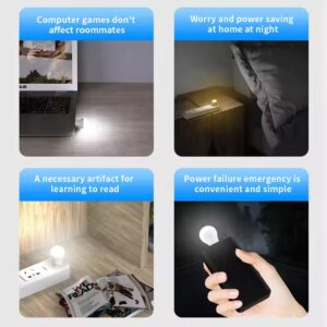 USB Plug Lamp Computer Mobile Power Charging USB Small Book Lamps LED Eye Protection Reading Light Small Round Light Night Light - Image 5