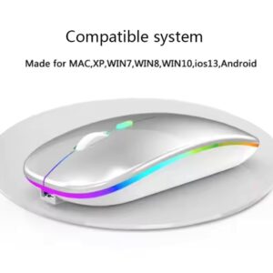 Wireless Mouse BT RGB Rechargeable Mouse Wireless Computer LED Backlit Ergonomic Mouse for Laptop PC - Image 3