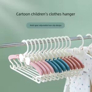 Children's Coat Hangers Scalable Non Slip and No Marks Plastic Clothes Storage Rack Space Saver Plastic Baby Clothes Hanger - Image 3