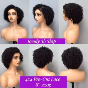 Short 4x4 Glueless Human Hair Wigs - Image 5