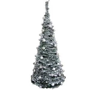 New product ideas 2019 cheap 6ft christmas tree with snow and lights for indoor and outdoor holiday decoration - Image 4
