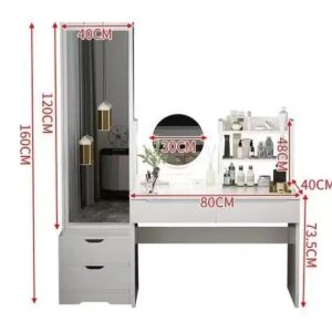 Clearance price 2024 Simple Full Body Mirror Household Bedroom Makeup Table - Image 5