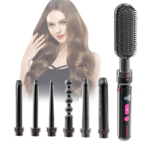7 In 1 Electric curly Salon Ceramic Wand flat iron Professional Hair curler Straightener comb Interchangeable Curling Iron Set - Image 1