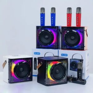 Outdoor Karaoke Small Mini Bluetooth Sound Karaoke Speaker With 2PCS Wireless Microphones - Image 3