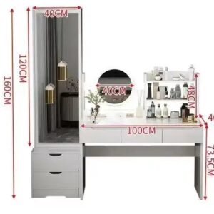 Clearance price 2024 Simple Full Body Mirror Household Bedroom Makeup Table - Image 6