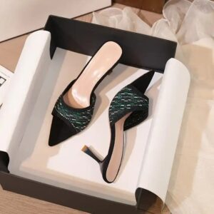 New Women's Sandals Plus Size Pointed High Heeled Slippers Slim High Heeled Sandals For Women - Image 5