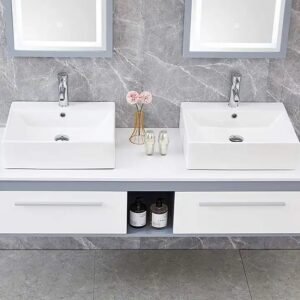 vanities High Bathroom bathroom vabity sink Ceramic Counter Top Rectangular Wash Basin ceramic basin manufacturers - Image 7