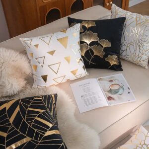 Bedding Outlet Soft Plush Bronzing Cushion Cover Gold Printed Pillow Cover Decorative Sofa Seat Car Cheap Pillowcase - Image 6
